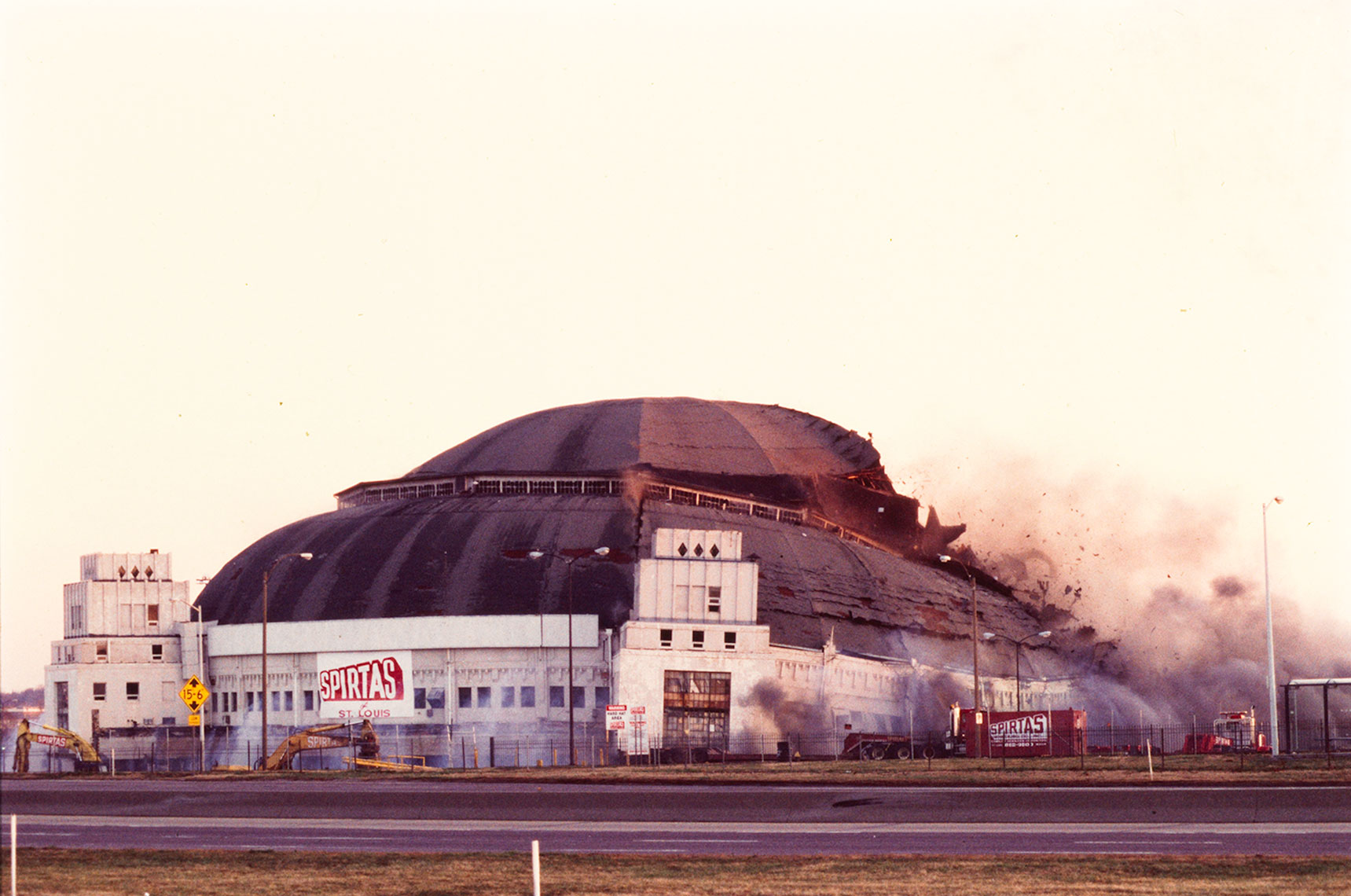St. Louis arena demolition by controlled implosion, sequence 3